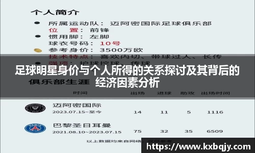 足球明星身价与个人所得的关系探讨及其背后的经济因素分析